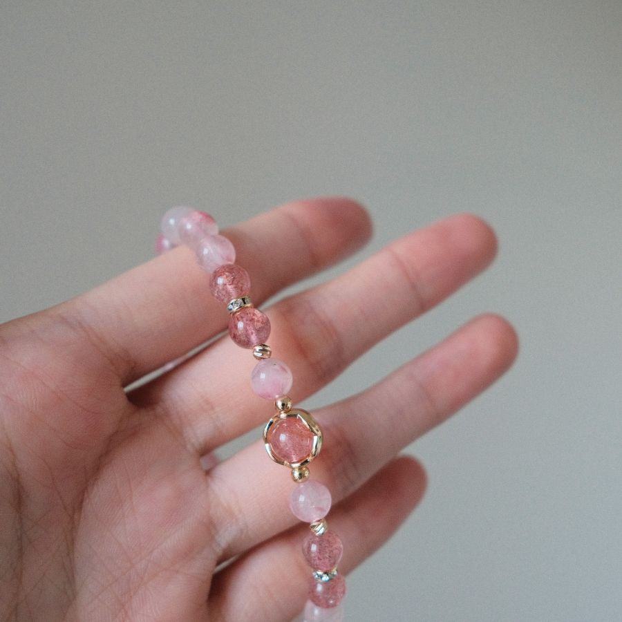 41141 櫻花雨薔薇輝 手串 6.8mm