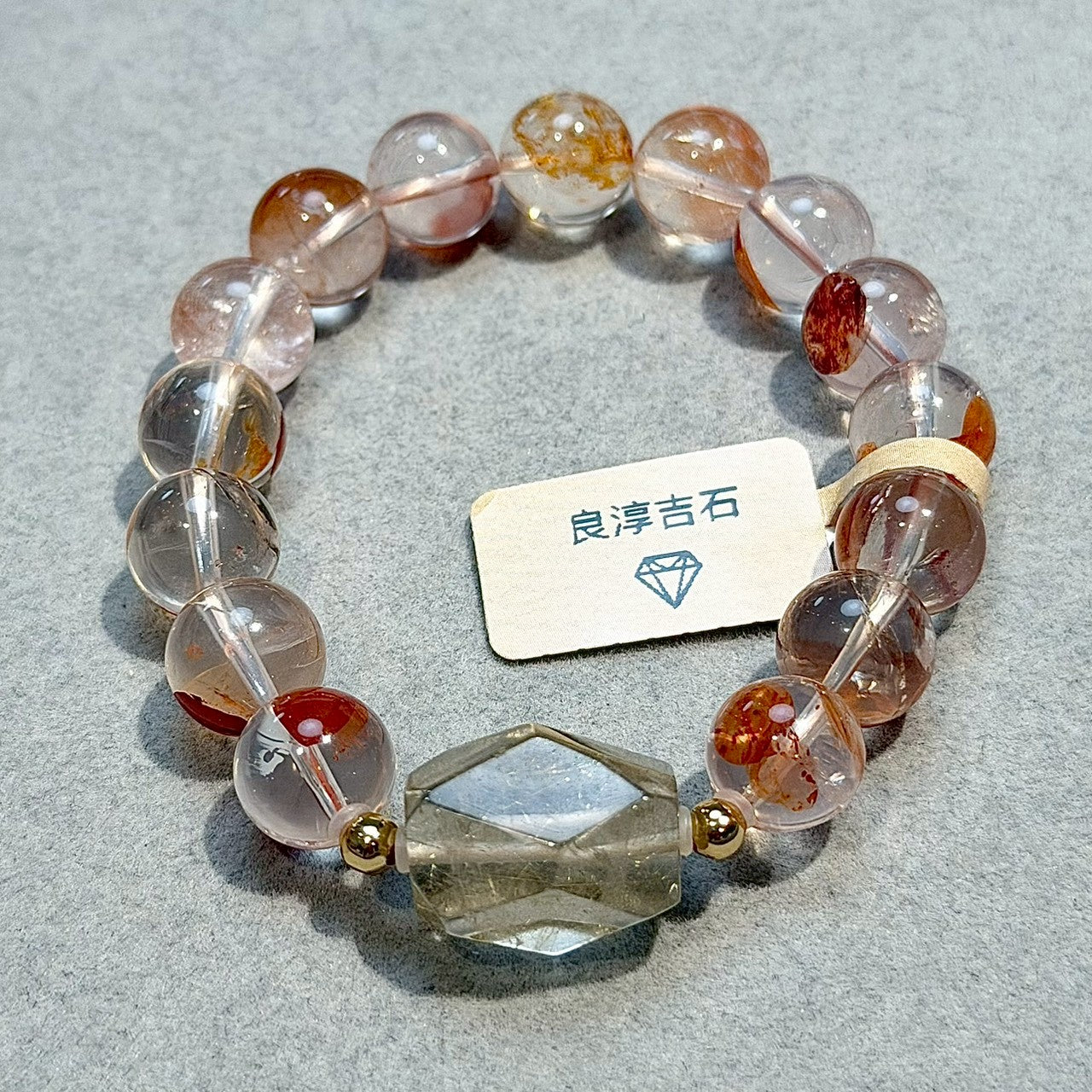 42104 紅膠花 手串 10.7mm