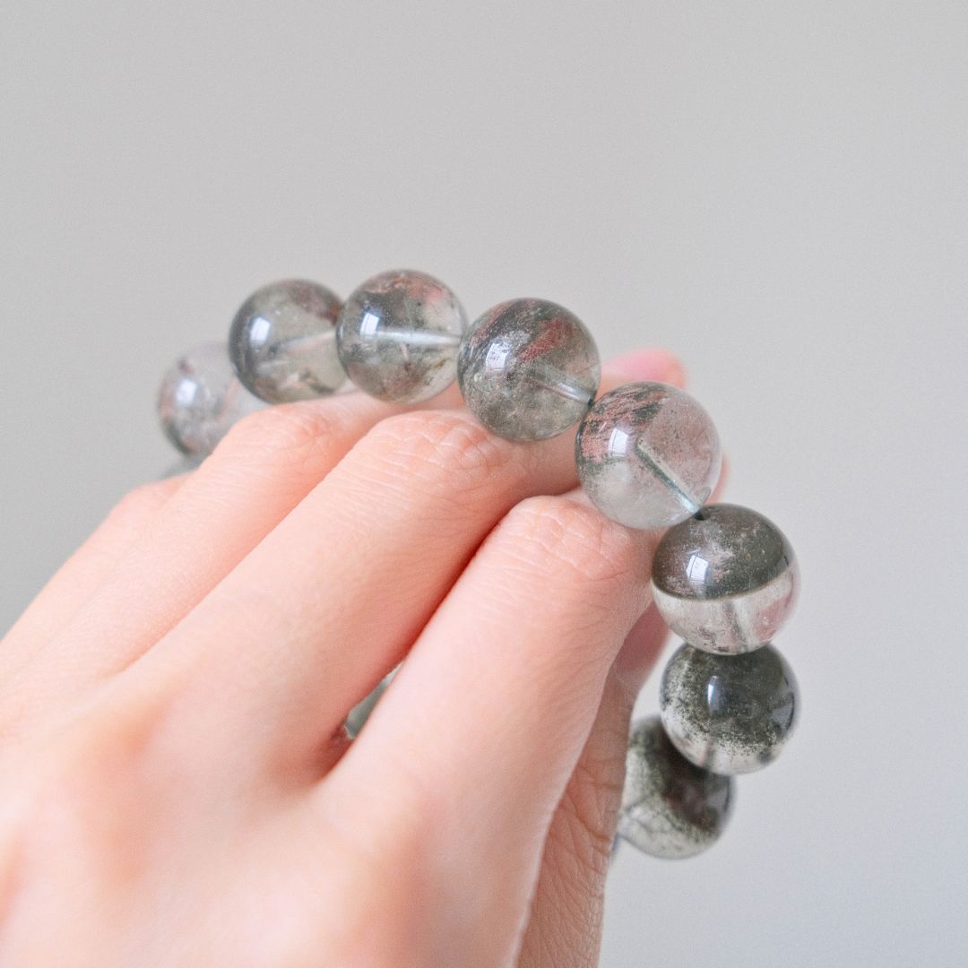 60283 綠幽靈 手串 14.8mm