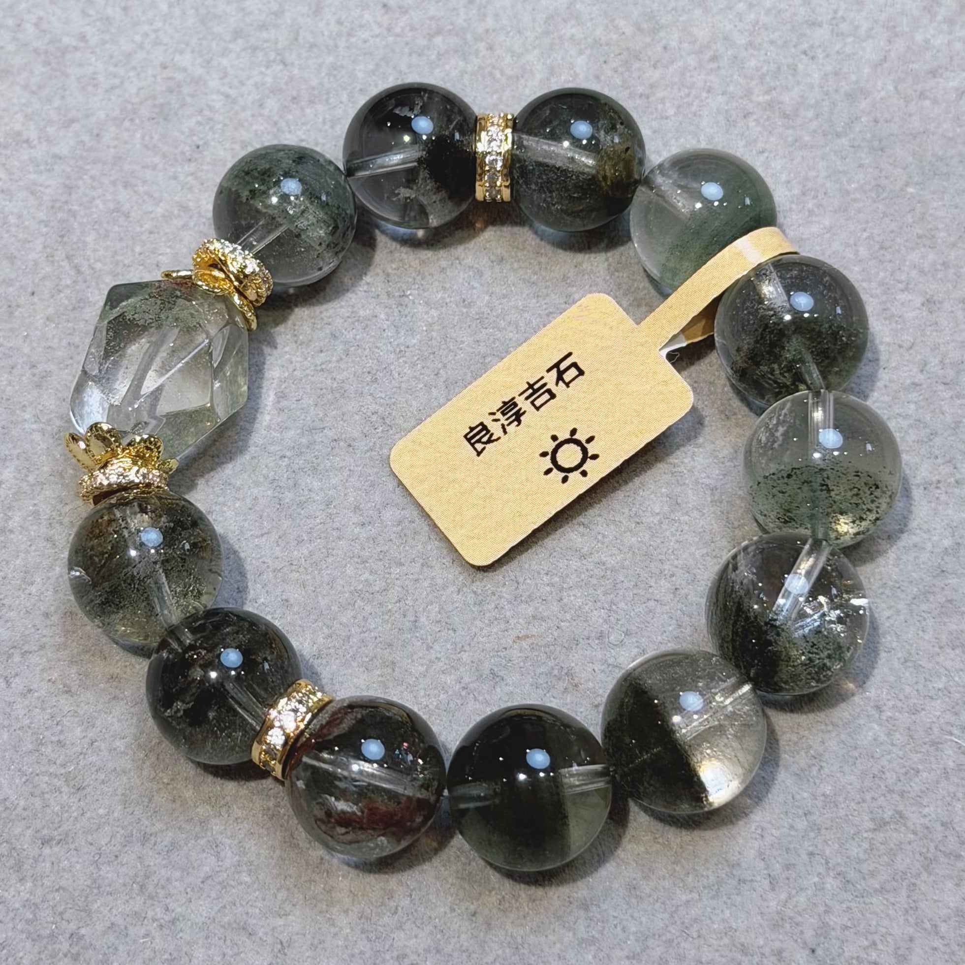 60647 綠幽靈 手串 13.5mm