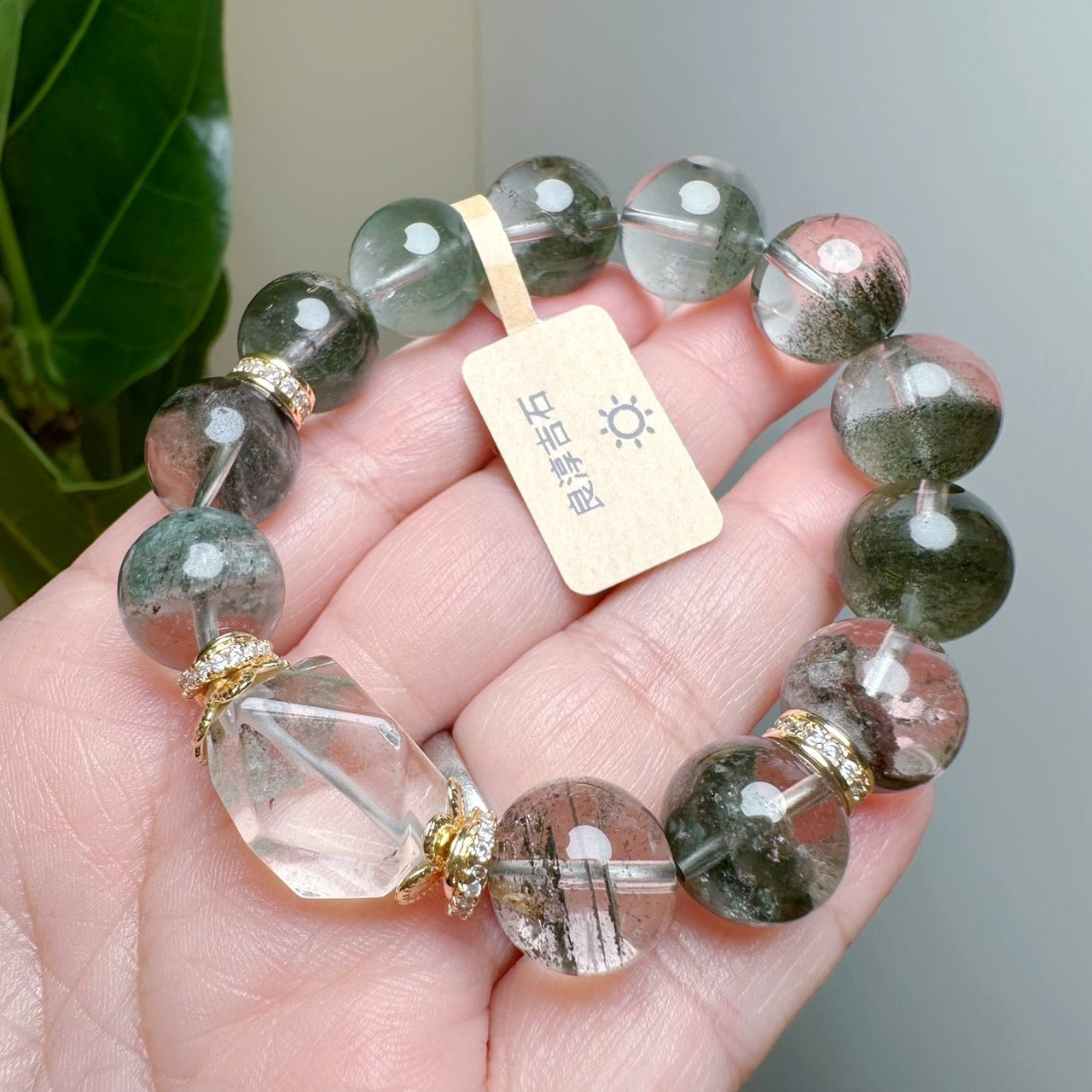 60647 綠幽靈 手串 13.5mm