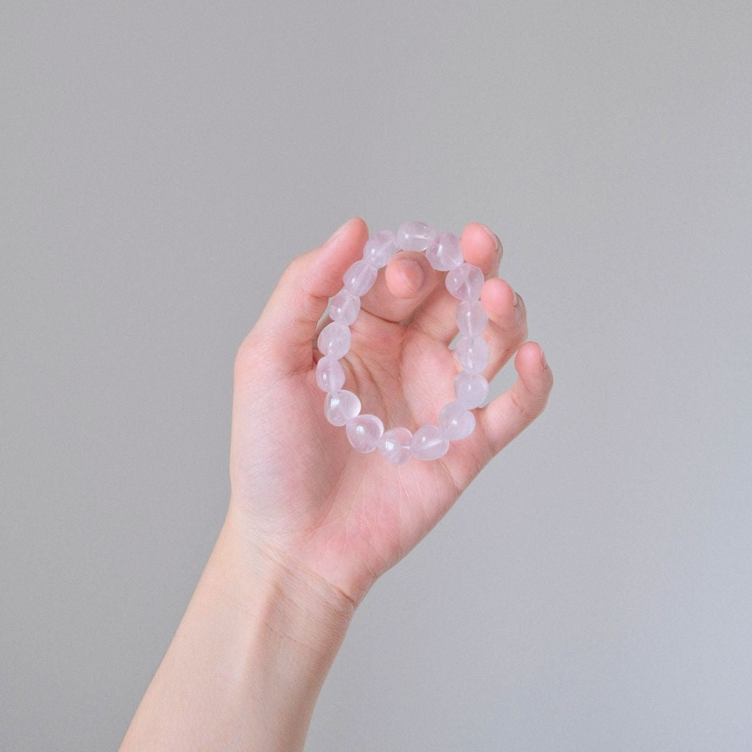 60649 粉晶 手串 愛心