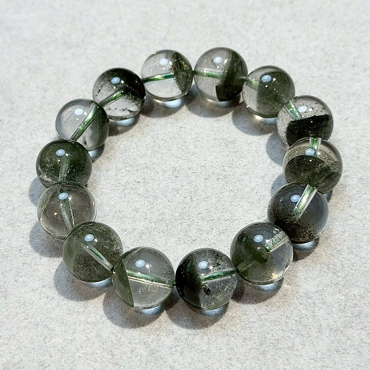 60911 綠幽靈 手串 14.3mm