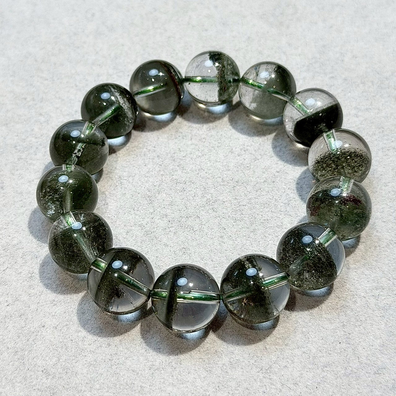 60912 綠幽靈 手串 14.8mm