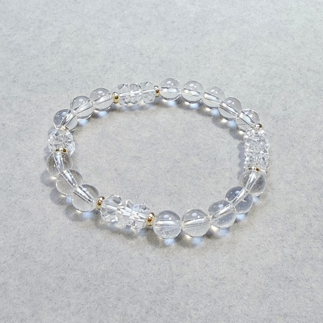 60092 閃亮白水晶手串