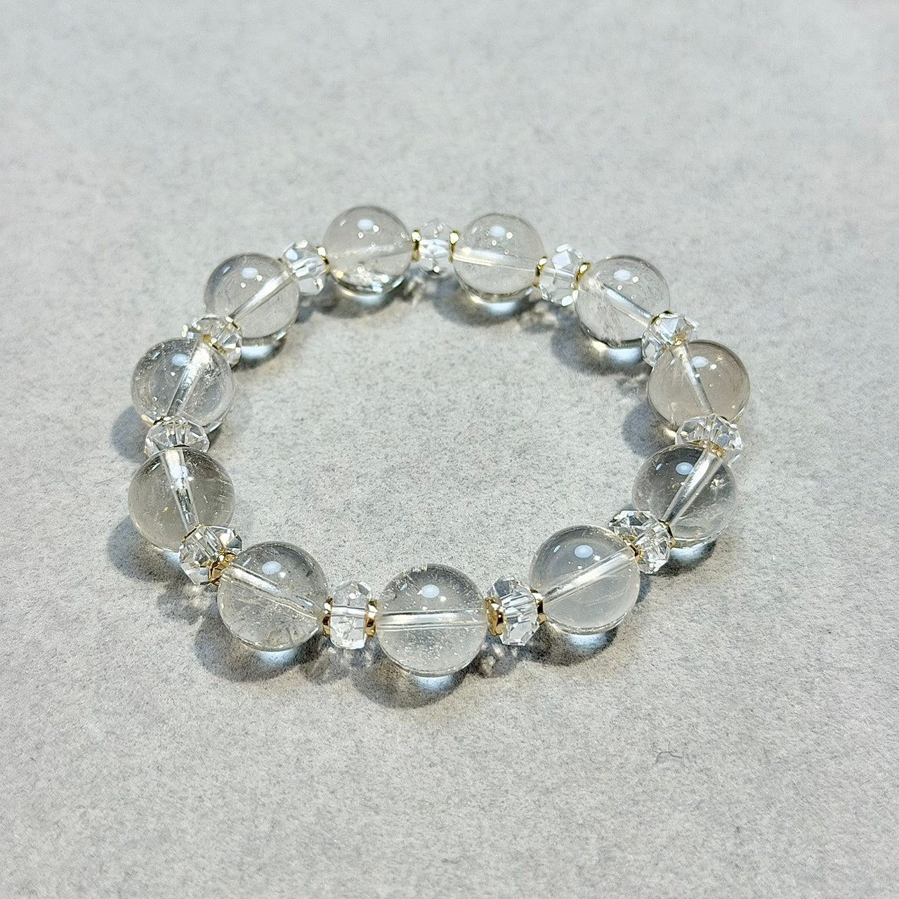 60263 白阿賽斯特萊 白水晶 手串 11.6mm