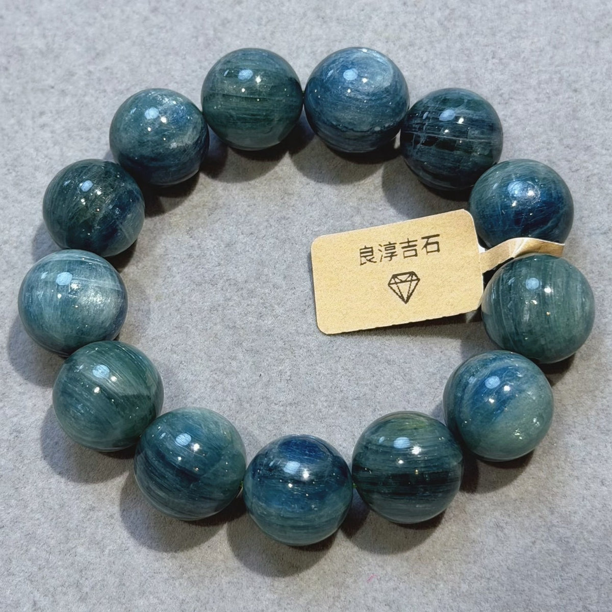 40977 藍綠晶 手串 13.5mm