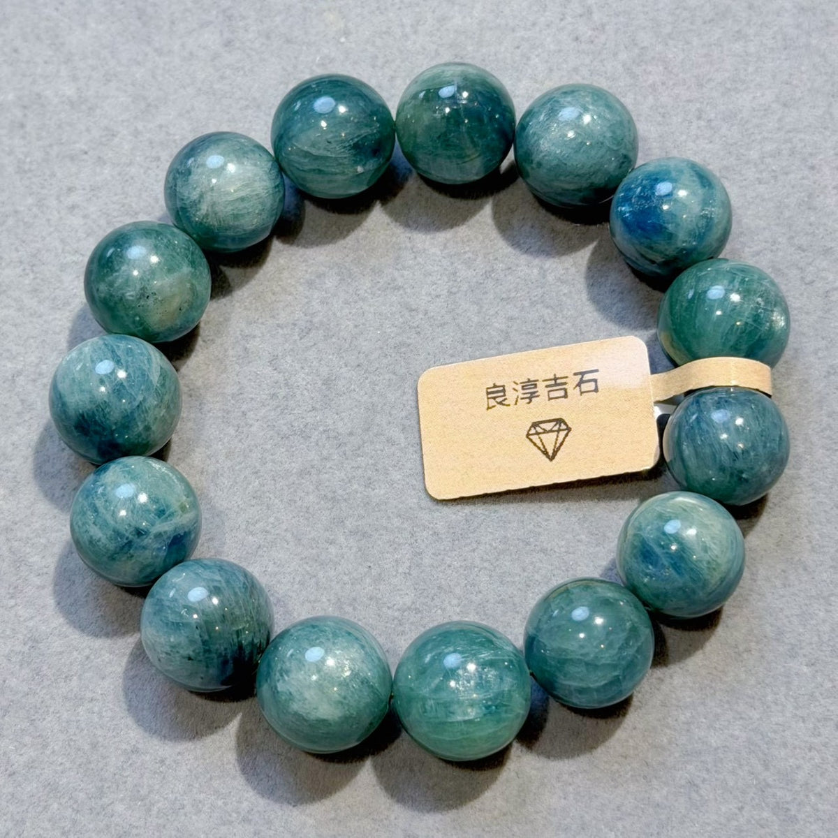 40979 藍綠晶 手串 13.8mm