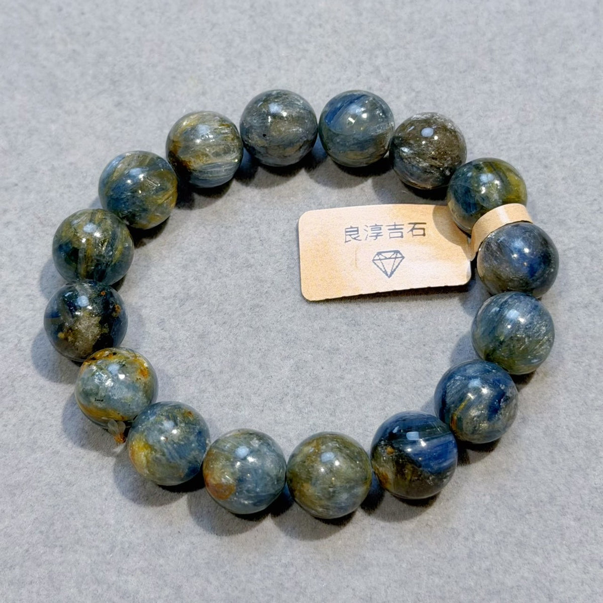 41473 藍晶共生金祖母 手串 11.5mm