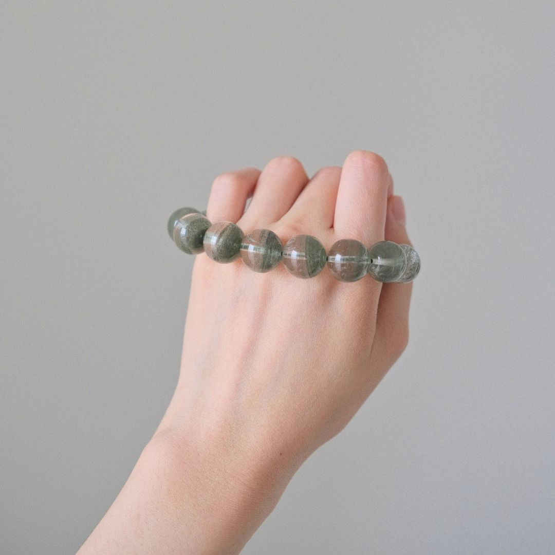 60910 綠幽靈 手串 14.3mm