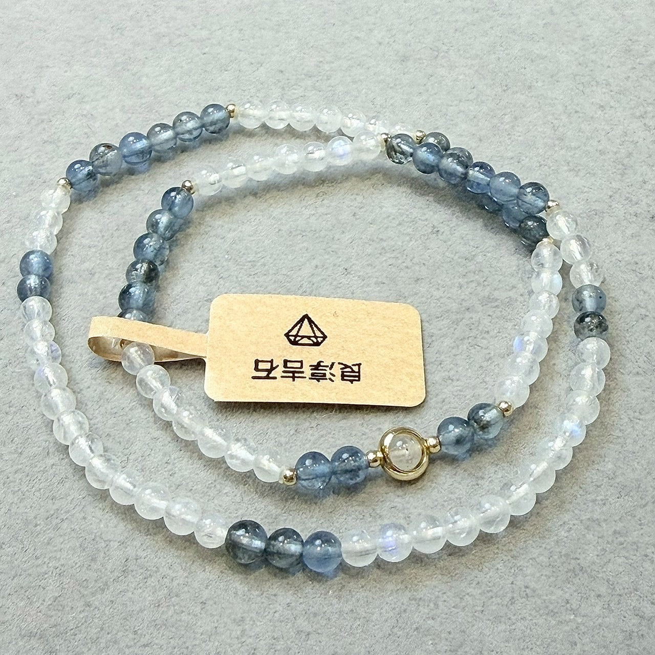 43203 魔鬼海藍寶 印度藍月光 手串