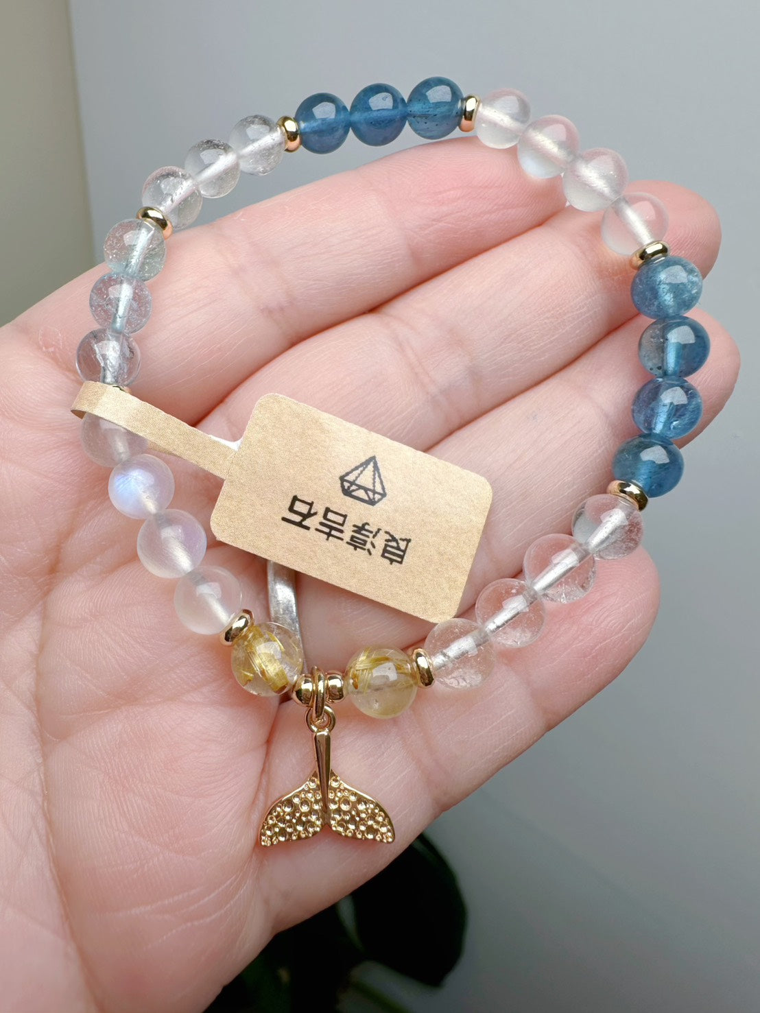 60109 海藍寶 藍月光 白水晶 鈦晶 多寶手串